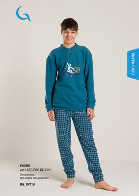 BOY'S PAJAMAS M/L V40059 Tellini S.r.l. Wholesale Clothing